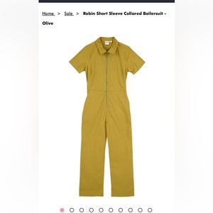 JOANIE Olive Vintage Style Jumpsuit